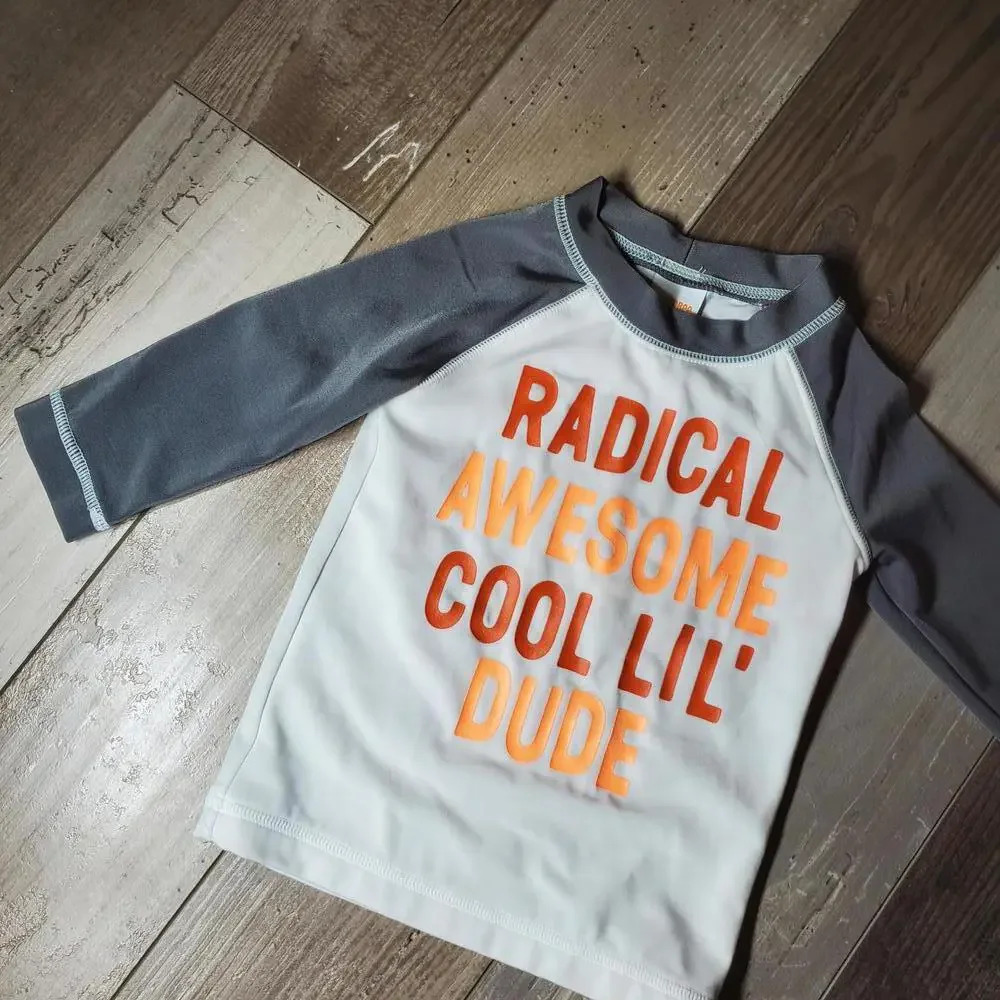 Gymboree Baby Boys Long Sleeve Rash Guard Swim Top Size 6-12M